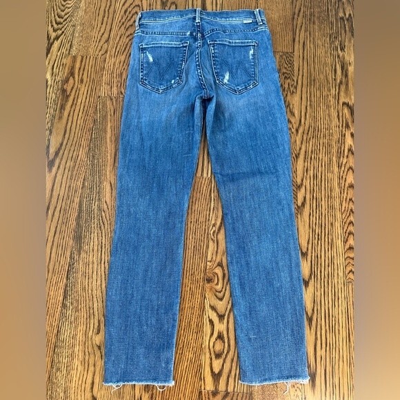MOTHER The Stunner Fray Ankle Skinny Jeans in Graffiti Girl Lover size 26 - Picture 7 of 9